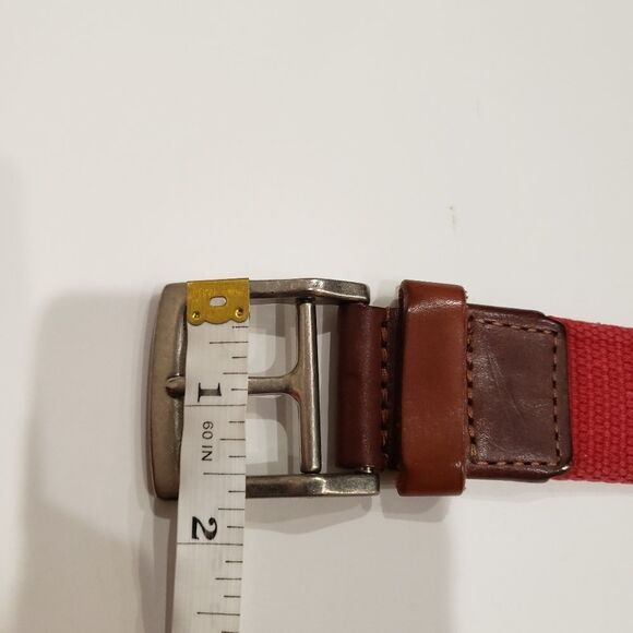 Nike Golf Red Cotton Belt With Leather - Picture 9 of 11